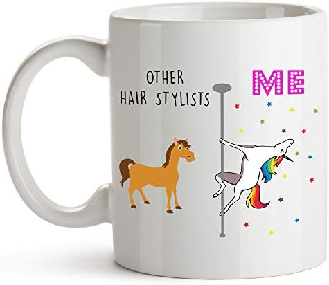 Younique Designs Hairstylist Funny Caneca, 11 onças, Presentes de cabeleireiro para mulheres, ideias de presentes para cabeleireiro,