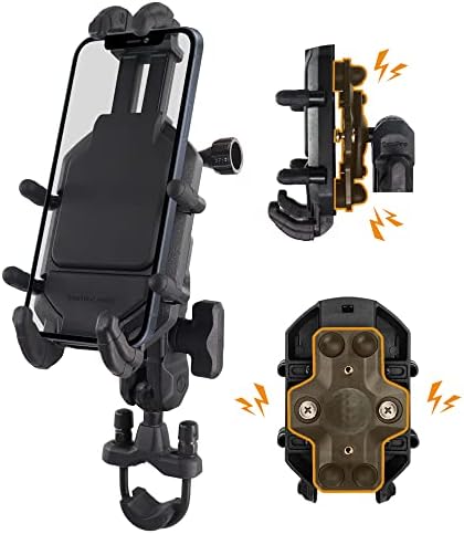 Montagem do telefone de motocicleta amortecedora de vibração Windfrd, suporte de telefone sólido de motocicleta com amortecedor