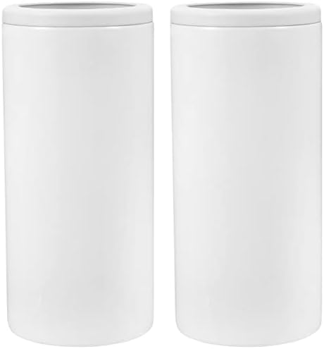 Bestonzon 2pcs não-lip caneta viagens metal home bar de manga regular externo para vinhos refrigeradores de bebida aço de aço duplo- excursão de coque reutilizável Capacidade de sublimação a vácuo da garrafa