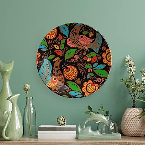Padrão de arte folclórica polonesa com galos de cerâmica China Decorativa Placas com ornamentos pendurados Placas de jantar