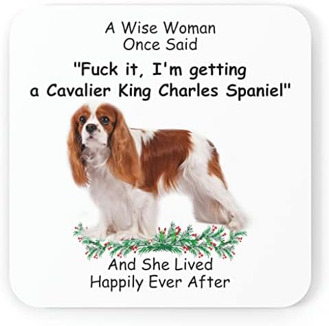 Presentes engraçados para os amantes de animais Cavalier King Charles Spaniel Branco Vermelho Uma Mulher Sábia Uma