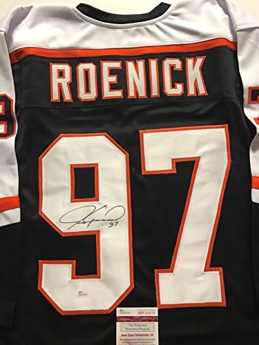 Jeremy Roenick Autografado/Assinado Philadelphia Black Hockey Jersey JSA COA