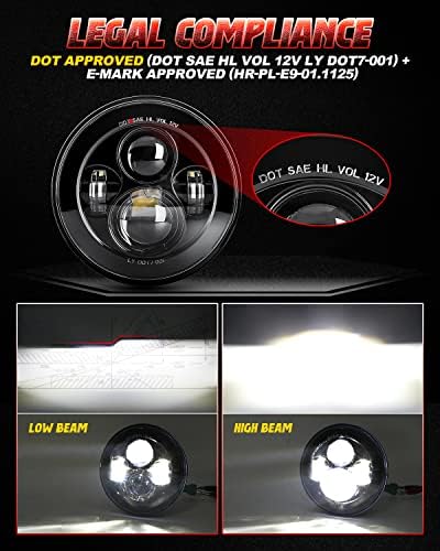 LX-Light Compatível com Jeep Wrangler Jeep Jep JK JKU, 7 '