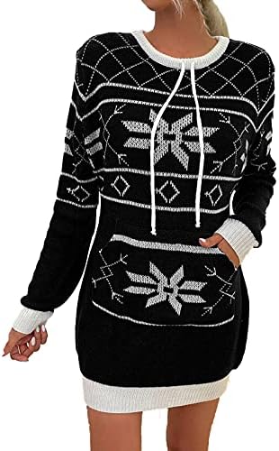 Vestido de suéter de tamanho grande feminino vestido de suéter longo com bolsos vestidos de suéter para vestidos de suéter 2022