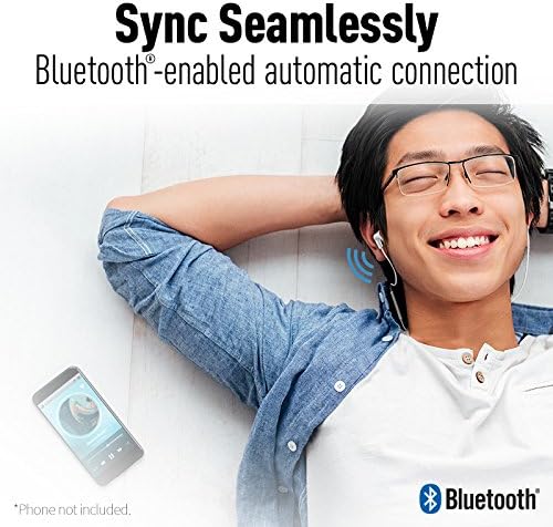 Fones de ouvido Panasonic Bluetooth Earbud com microfone, controlador de chamada/volume e função de carga rápida-rp-hje120b-k-fones