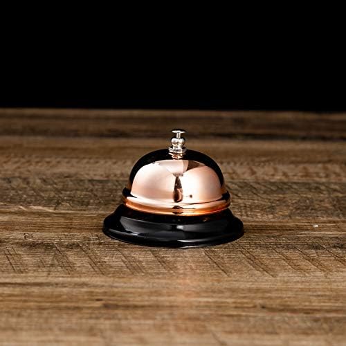 Bell de chamada para casa asiática, diâmetro de 3,35 polegadas, acabamento em cromo dourado, metal, sino de mesa para hotéis,