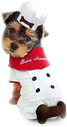 Traje uniforme do chef para cães Appetite do lenço vermelho cozinheiro de lenço vermelho 3D