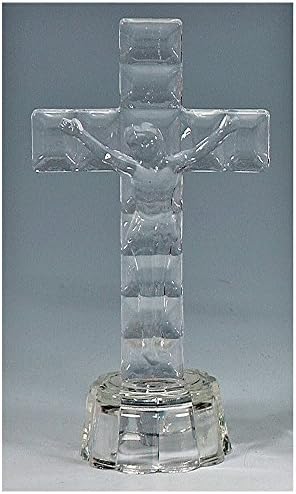 Cruz religioso de vidro de 5 polegadas favorita com luzes LED