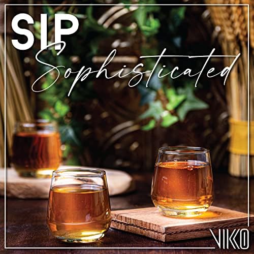 Vikko 3,25 onças de copos, conjunto de 12 pequenos óculos de licor e espírito, copos de barra de tequila duráveis ​​para