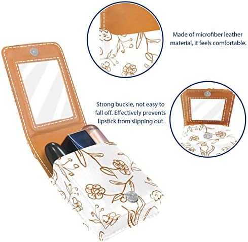 Bolsa de batom de batom de maquiagem de oryuekan com espelho portátil de armazenamento de armazenamento portátil portátil Organizador