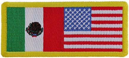 Bandeira americana polonesa - 4x2 polegadas. Ferro bordado no patch