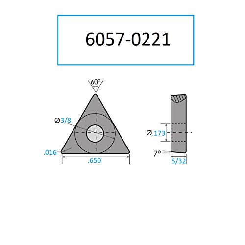HHIP 6057-0221 TCGX 32.51-LH Inserção de carboneto-XC899