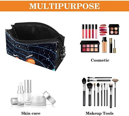 Bolsa de maquiagem, bolsa de cosméticos, organizador de bolsa de maquiagem à prova d'água, Estrela do Space Space