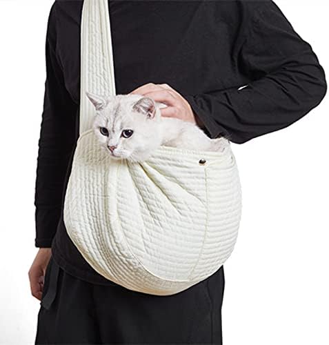 Transportador de gato, bolsa de lavagem de gatos de transportadora de cães e gatos com alça de ombro ampliada, bolsa