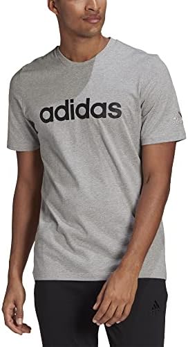 Camise de logotipo linear bordado de adidas masculina