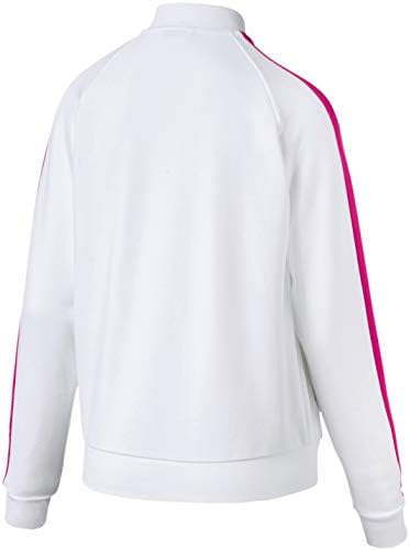Jaqueta de faixa T7 clássicos femininos da Puma, branca, x-small