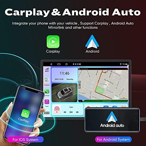 Android Radio CarPlay e Android AutoRadio Navigação de carro Multimídia Player GPS Substituição da tela de toque de touchcreen