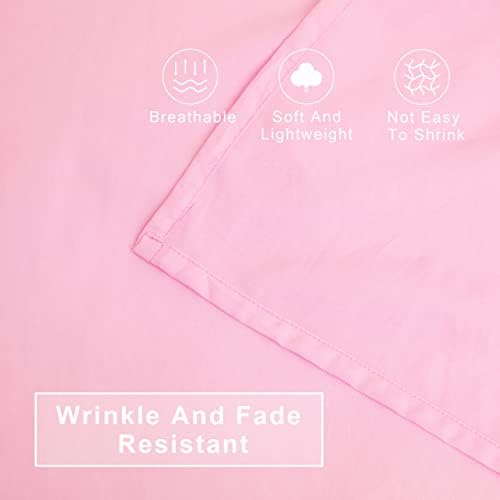 Flxxie 4 peças Microfiber Casas de cama de criança, conjunto de chapas de berço super macio e respirável, inclui consolador acolchoado, lençol liso, folha ajustada, travesseiro de envelope para meninos e meninas, rosa