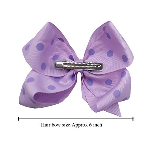 6 polegadas grandes arcos grandes boutique boutique ribbon polka polka bow jacarator clipes de cabelo para meninas pacote de adolescentes para crianças adolescentes de 16 anos