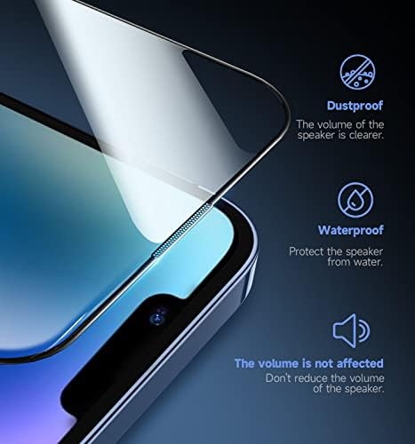 Magic John 2 2 Pacote para iPhone 13/ iPhone 13 Pro/ iPhone 14 Protetor de tela de vidro temperado de 6,1 polegadas, instalação de