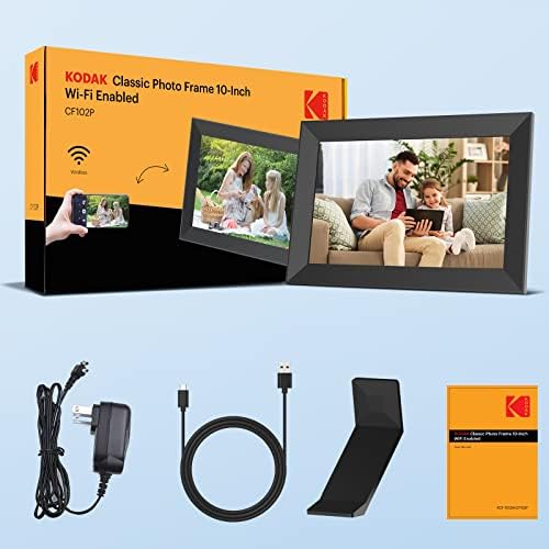 Kodak 10,1 polegadas Smart WiFi Digital Picture Frame 1280x800 Tela de toque, auto-rotate, construído em memória de 16 GB, compartilhe momentos instantaneamente via aplicativo Kodak de qualquer lugar