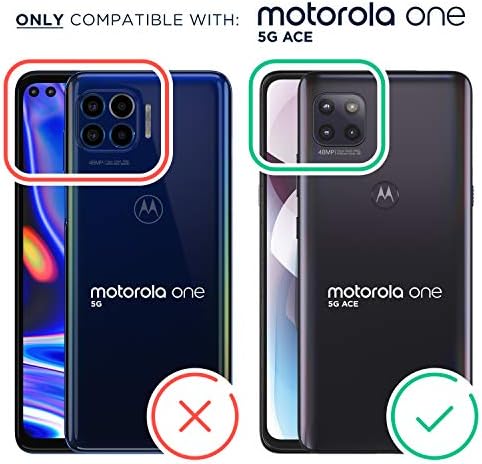 Motorola Moto One 5G ACE Protective Bundle- Caso de proteção negra e protetor de tela