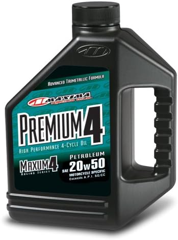 Maxima Racing Oils 35901-2pk Premium4 20W50 Motor de motocicleta Oil 1L Bottle, 2-Pack
