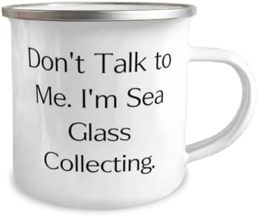 Vidro do mar Coletando presentes para amigos, não fale comigo. Eu sou mar, amo vidro do mar colecionando caneca de 12 onças,