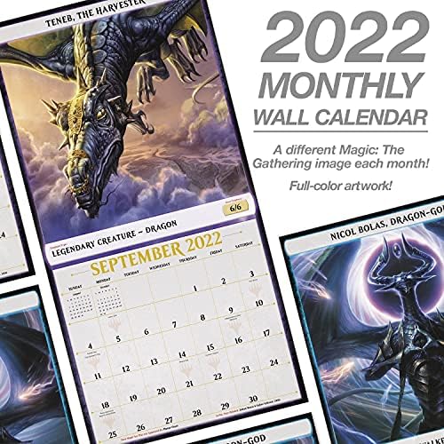 2022 Magic: The Gathering Wall Calendário, 12 x 12, mensalmente