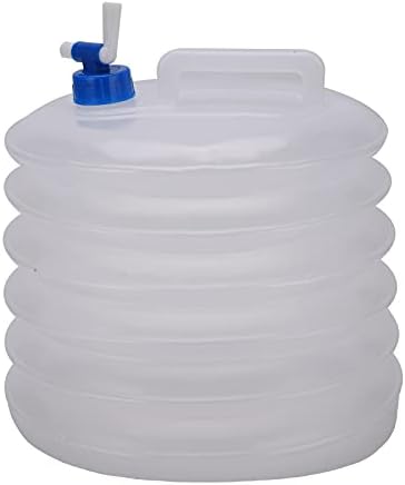 PLPLAAOO 15L Recipiente de água dobrável, portador líquido dobrável portátil seguro não -tóxico, jarro de portador de água potável