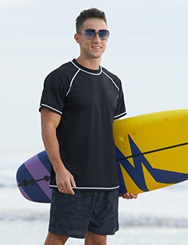 Camisas de natação masculinas Guarda erupção cutânea upf 50+ UV Sun Protection T-shirt