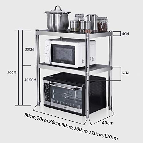 MM 2 prateleiras de prateleira, prateleiras de metal estável para cozinha pequena, banheiro, até 80 kg por prateleira, estante de prateleira de microondas de economia