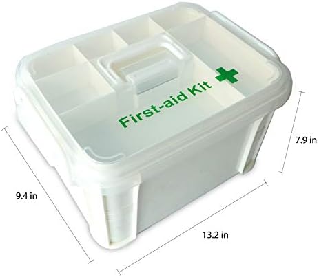 Medicina portátil Caixa de primeiros socorros Caixa de plástico Medicina Basic Organizer Holder. Família Pequena Segurança Emergência