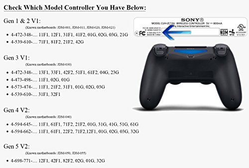 Modfreakz® Button completo Definir Touch Pad Dpad Blue claro para PS4 Gen 1,2 V1 Controller