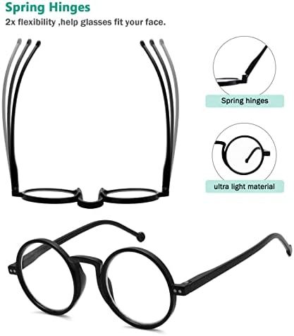 Eyekepper 4-Pack Round Reading Glasses retro Readers Opyeglasses