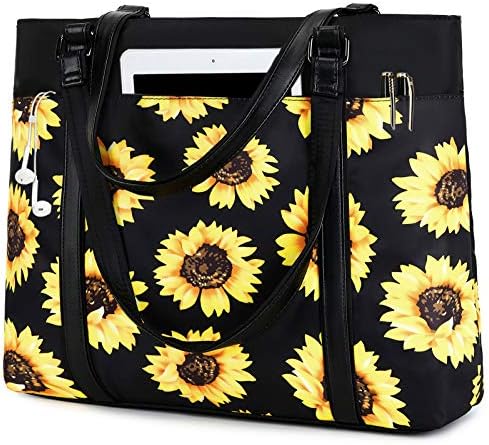 Saco de laptop feminino para o trabalho Bolsa de bolsa de bolsa de lona de lona bolsa de laptop de lona leve por 15,6 polegadas