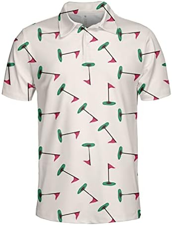 Camisas engraçadas de pólo de golfe para homens, camisas polo frias de manga curta para golfe, camisas pólo havaianas estampas
