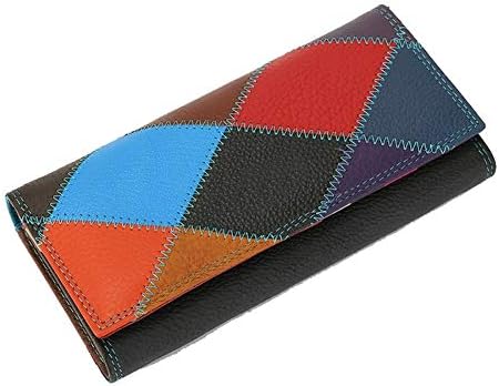 Rcnrylong Color Rhombus Leather Stitching Burse, fecho com zíper com setenta por cento da bolsa feminina, vermelho, preto