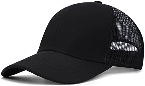 Mwfus Blank Trucker Hat, Snapback Baseball Caps, tampas de bola de malha ajustáveis ​​para homens mulheres