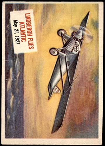 1954 Topps 3 Xcoa Lindbergh mosca Atlantic Charles Lindbergh Ex/Mt