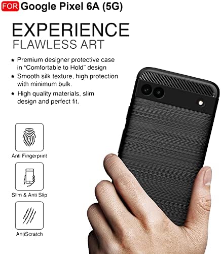 CEDO Google Pixel 6A Caso de capa de telefone robusta [Mil-GRUD-SHOWSOFT] [Anti-Slip Scratch] Silicon Backcase Mobile Case para