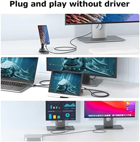 Sorthol USB C para DisplayPort 1.4 Cabo 8k@60Hz 6ft Thunderbolt 4/3 para exibir 4k@144Hz 120Hz/2k@240Hz 32,4Gbps 8k tipo C a DP Cord para MacBook Pro, MacBook Air/iPad Pro 2020, xps