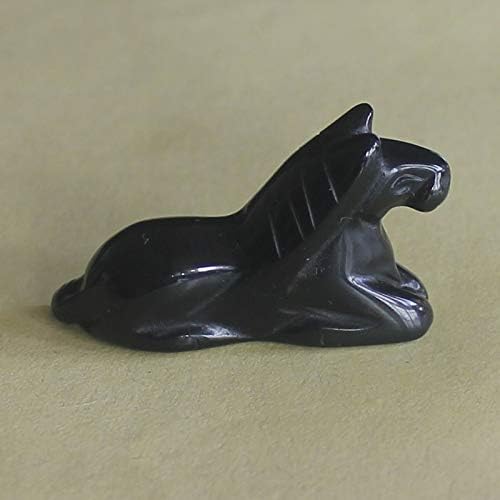 Observação preta esculpida Obsidiana Opalite Feliz Animal esculpindo 1,5 '' '