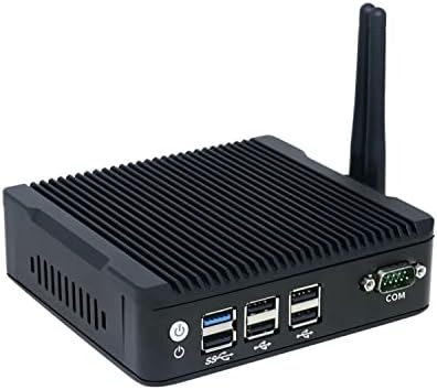 Mini PC sem fã de Hunsn, computador industrial, Windows 11 ou Linux Ubuntu, Intel Pentium N3700, BX08, COM, 2 x LAN, DP, 2 x HDMI, SIM Slot, Vesa Mount, Wol, PXE, WDT suportado, 8g Ram, 256g SSD , 1 TB HDD