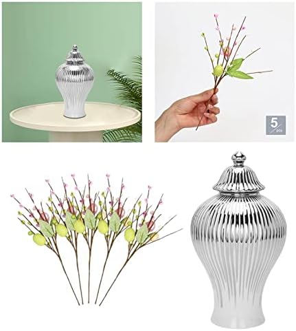 Ｋｌｋｃｍｓ Vaso de porcelana de porcelana Vaso de armazenamento de jarramento artificial ramos da Páscoa Ornamento Móveis