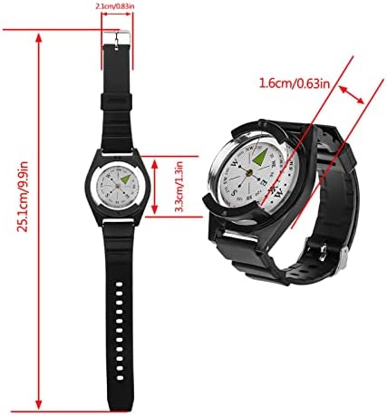 Compússica de pulso, Mini Mini Lightweight Wristwatch ABS Compass Rubber WatchBand Ferramentas de ferramentas, acessório para camping,