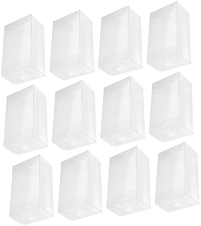 Caixa de embalagem de 12pcs caixas de embalagem caixas de sorvete Caixa de bolo transparente recipientes de alimentos plásticos Mini caixas de cupcak