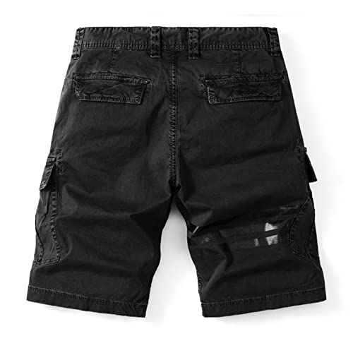 Shorts de carga casual masculinos, shorts de bolso multi -bolso descontraídos leves soltos de verão, calças curtas ao ar livre