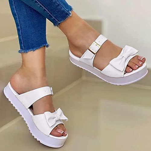 Flippers para mulheres de lazer ao ar livre de lazer ao ar livre Sapatos respiráveis ​​Solas casuais de sola grossa sandálias de plataforma