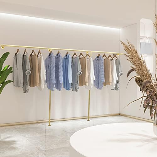 Rack de vestuário de roupas industriais simples, roupas de penduramento de roupas montadas na parede, organizador